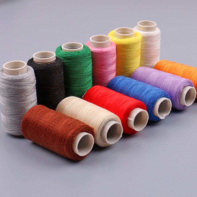 家用彩色缝纫线盒装线手工缝补衣服用线黑白线手缝针线工具全套装