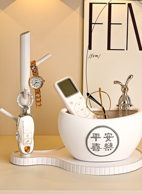 入户放钥匙收纳盒挂架进门口鞋柜玄关装饰品家居摆件乔迁新居礼物