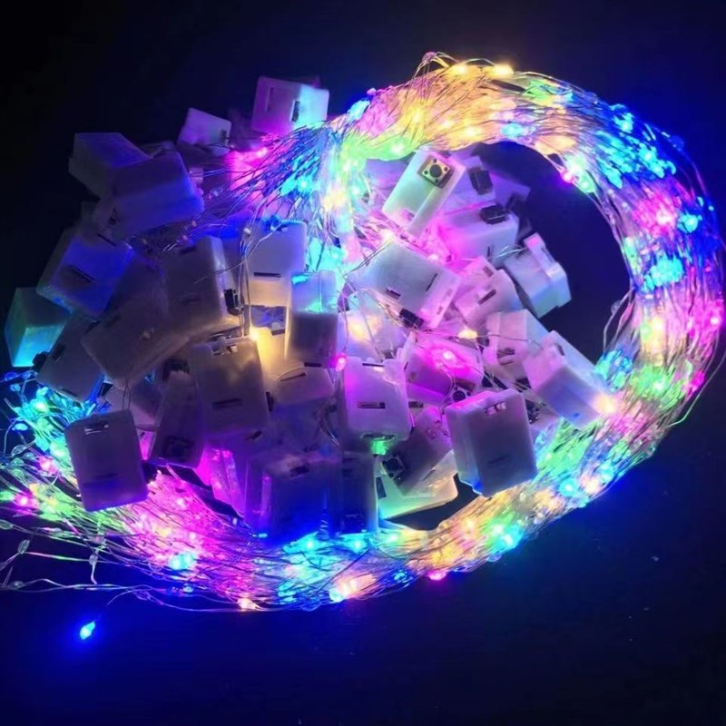 闪光LED灯串铜线鲜花花束礼盒蛋糕满天星花店波波球彩灯三档调节