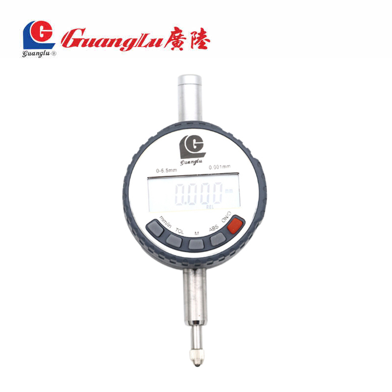 广陆数显千分表高精度指示表工业级量具配件电子百分表表座测头