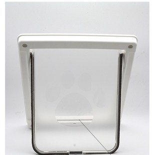 宠物门猫门狗门洞自由出入门狗脚印门大狗专用白色狗窝狗洞