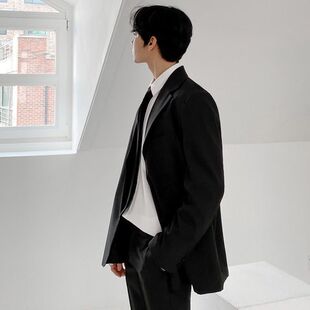 休闲西服套装男士宽松气质高级感小西装学生商务职业正装全套班服