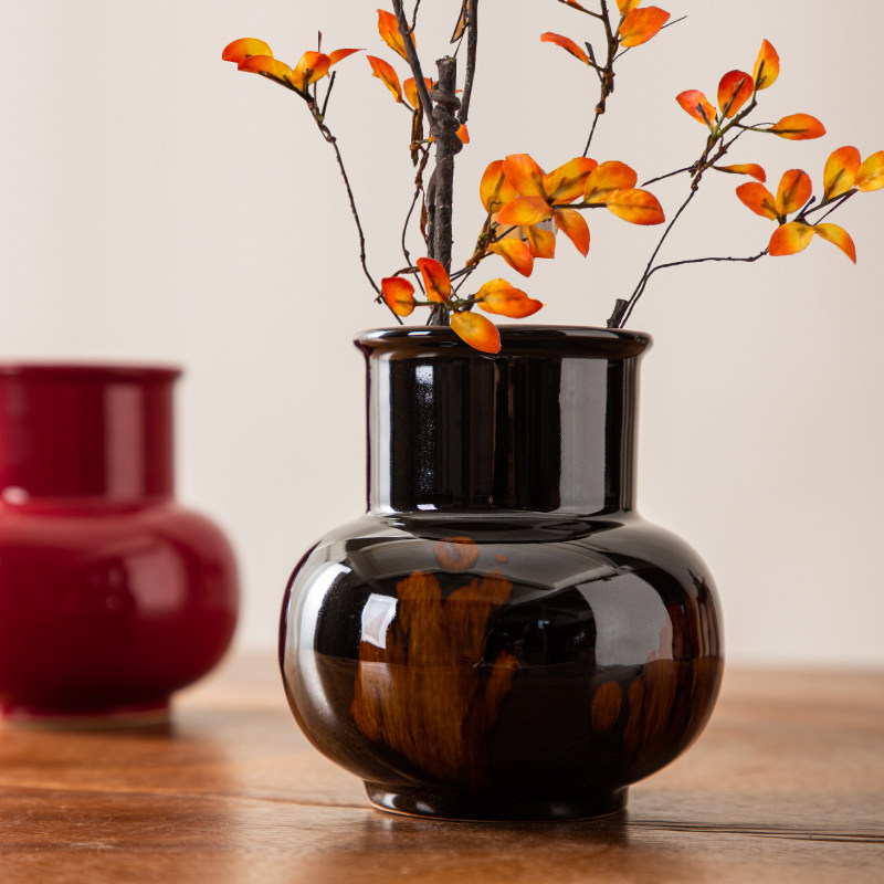 古风小花瓶摆件中式创意陶瓷干花水培花瓶简约茶道客厅插花装饰品,家居饰品,花瓶,淘宝优惠券,粉丝福利购,淘宝优惠卷