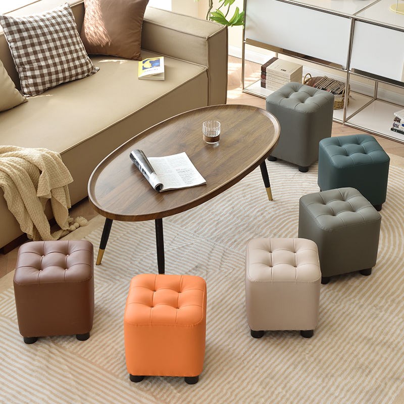 客厅小凳子简约换鞋凳家用小板凳沙发脚踏凳茶几小矮凳软包小椅子