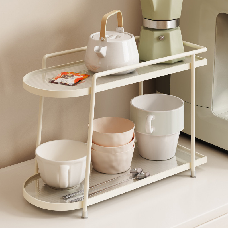 杯架杯子置物架轻奢放水杯茶杯咖啡茶具沥水收纳架办公室桌面双层