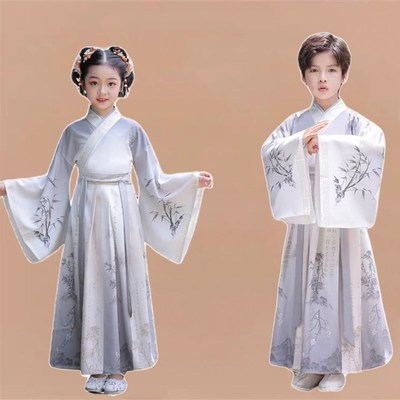 儿童古装书生李白杜甫诗人服装男童唐朝古代汉服古诗词朗诵演出服