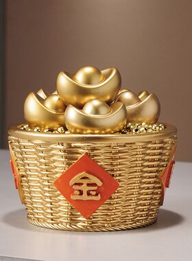 日进斗金摆件元宝招财猫装饰客厅办公室酒柜高档乔迁新居开业礼物