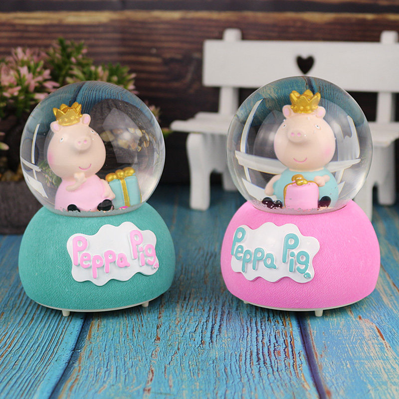 带雪花小猪水晶球摆件音乐盒八音盒送女生闺蜜儿童圣诞节猪年礼物,家居饰品,音乐盒,淘宝优惠券,粉丝福利购,淘宝优惠卷