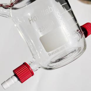 高硼硅玻璃多接头口燃料电池盒补料取样瓶 MFC微生物反应器电解池