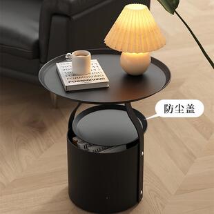 .边几客厅家用小茶几创意铁艺小圆桌沙发旁边桌小型床头柜置物架