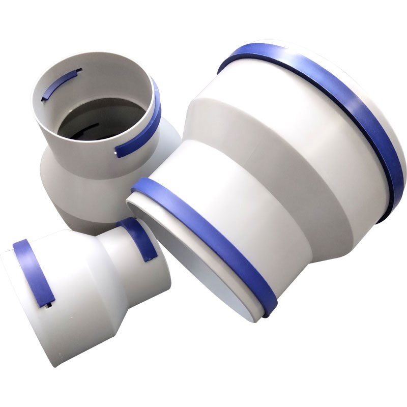 热销新风系统变径头PE管大小头200变160转110变75家用新风配件150