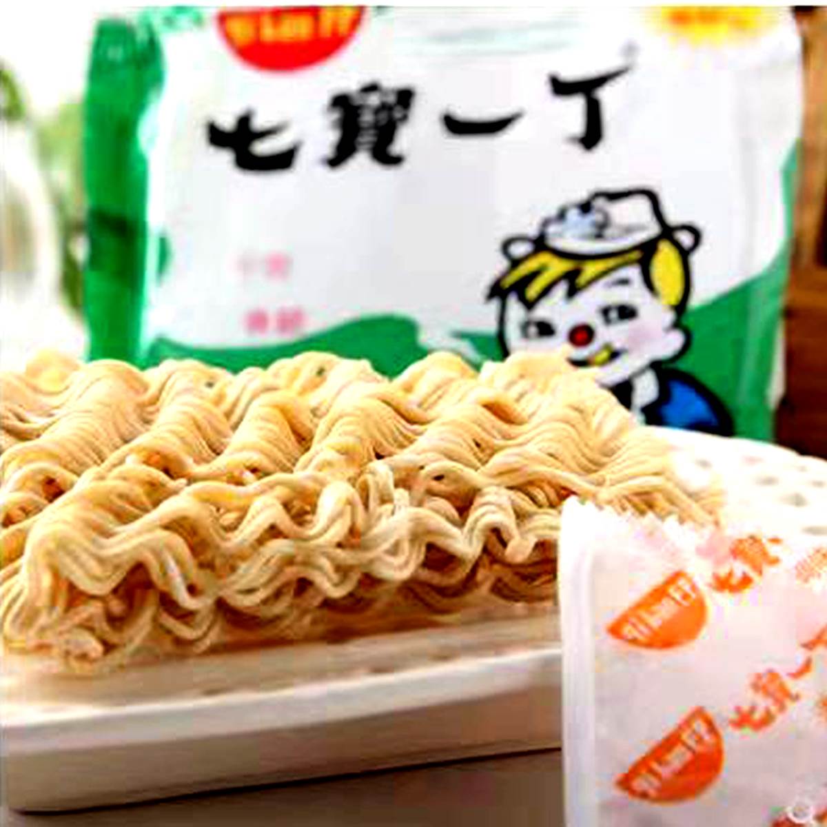 七宝一丁鸡汁伊面方便面童年怀旧零食袋装干脆面吃面广东特产速食