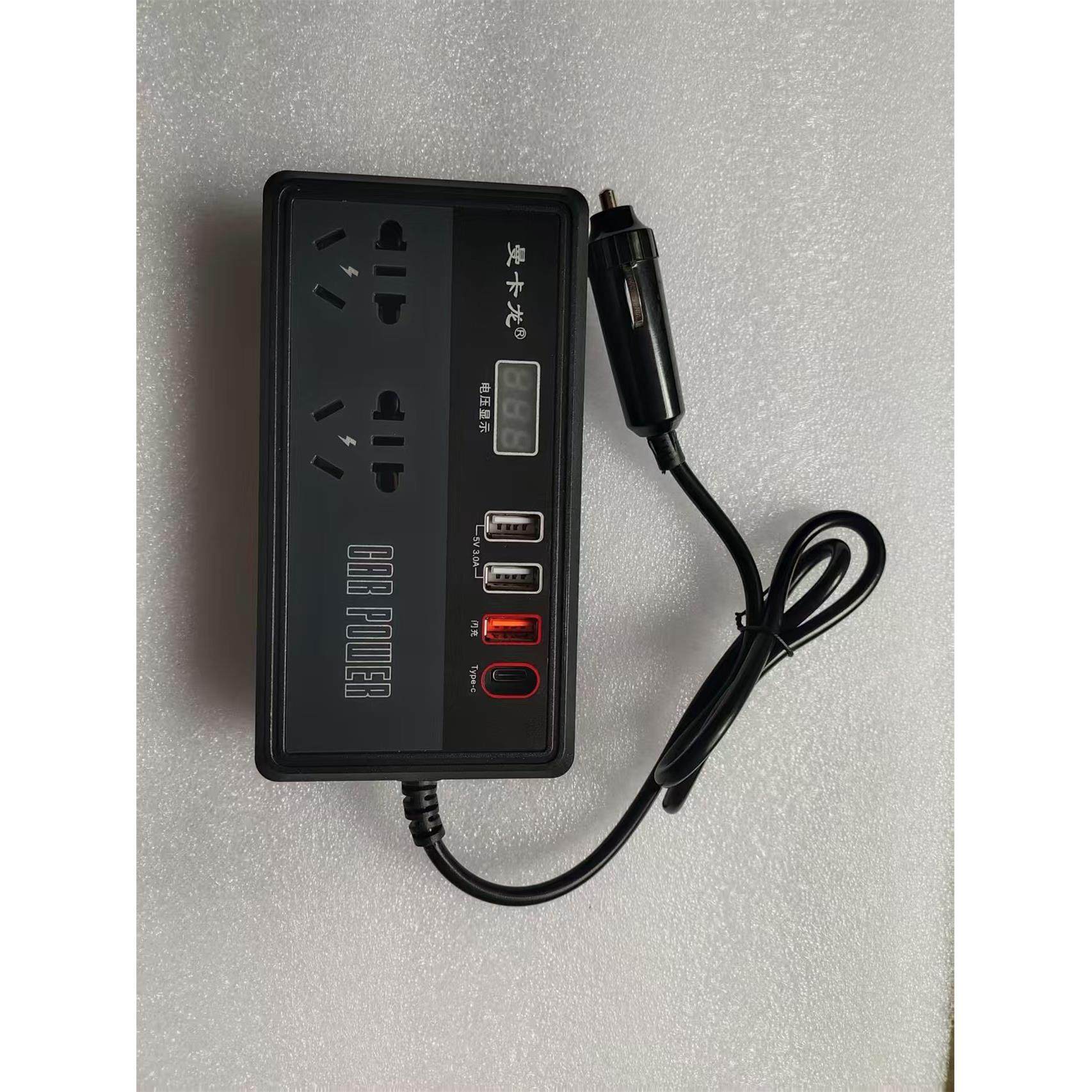 车载逆变器12V24V转220V货车轿车电源转换变压器USB快充闪充数显