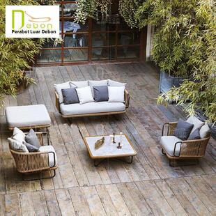 户外藤编沙发防晒防水别墅花园露台休闲沙发组合东南亚庭院家具