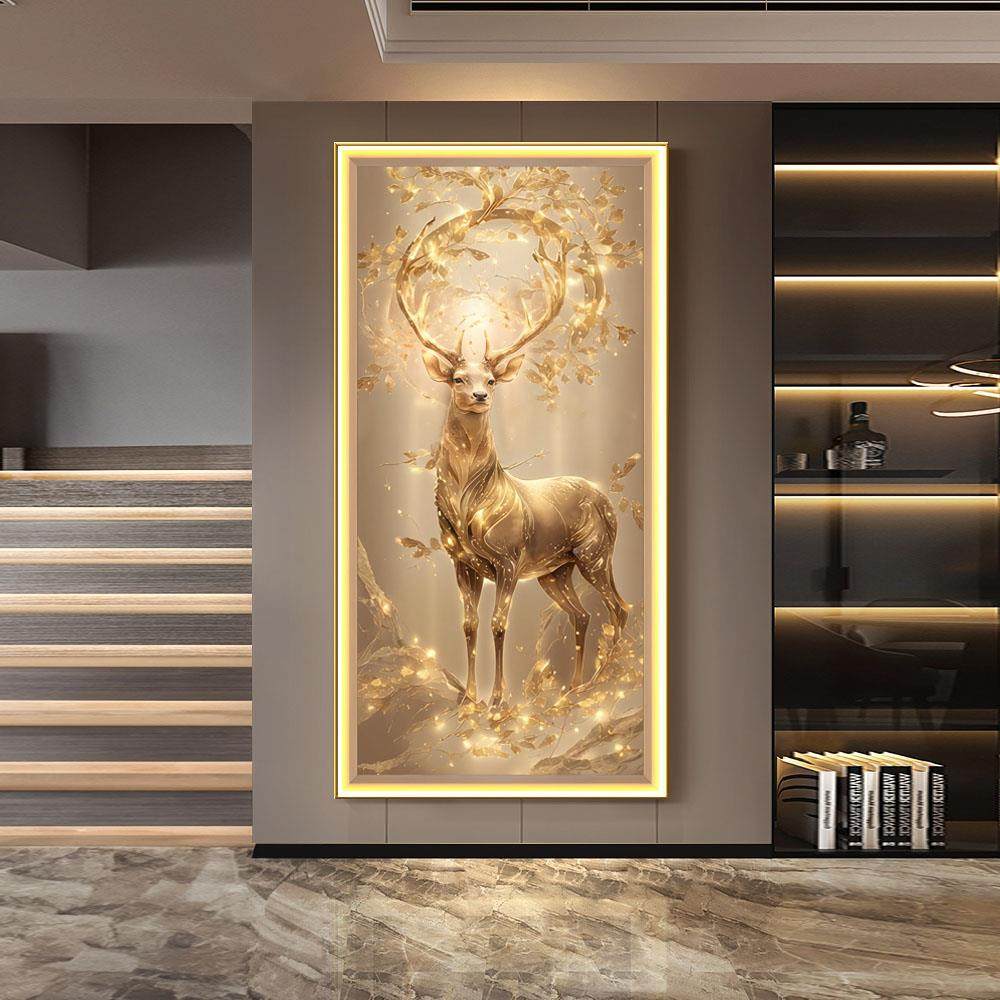 古拉戈斯无障碍豪华入口装饰画富禄生财入口走廊过道壁灯入口夜光