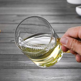 .耐热玻璃杯子高硼硅月牙过滤一体茶杯大容量水杯家用绿茶杯泡茶