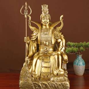 杨铜记 石敢当人物 泰山石神象 神像摆件 铜石敢当坐像石敢当