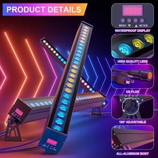 防水24颗LED全彩洗墙灯 酒吧矩阵灯演出染色线条灯背景灯舞台灯光