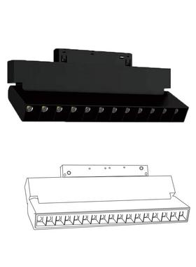 无主灯照明48V 磁吸灯 折叠格栅灯 6W 12W 18W 黑色白色可选