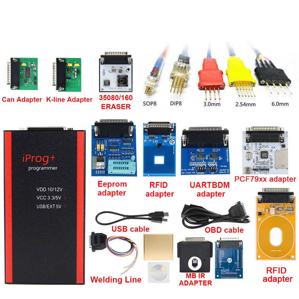 IPROG PRO V87 Full Adapters Programmer ECU编程汽车诊断仪