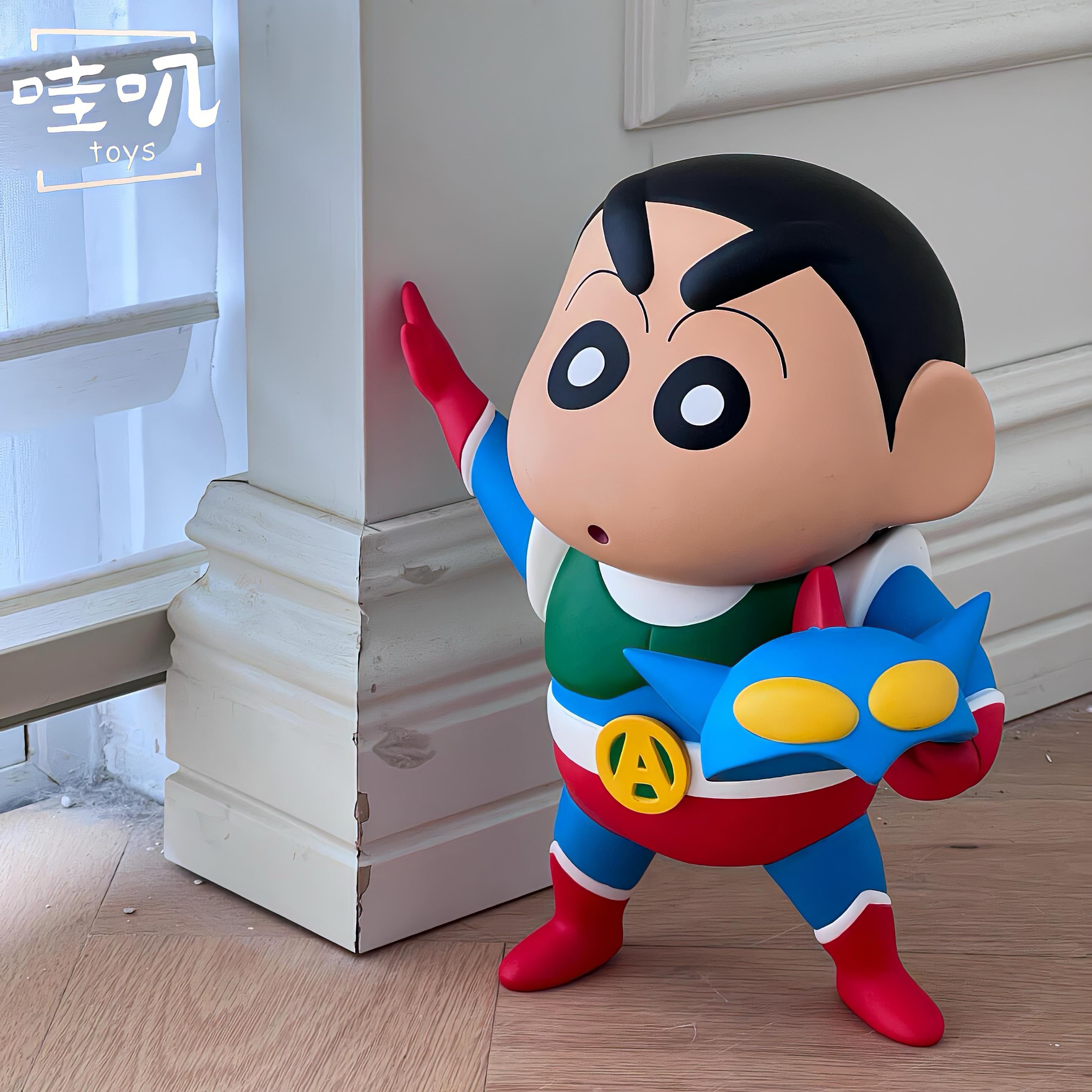 【咸蛋超人】蜡笔小新1比1潮玩盲盒手办系列生日礼物摆件周边玩具