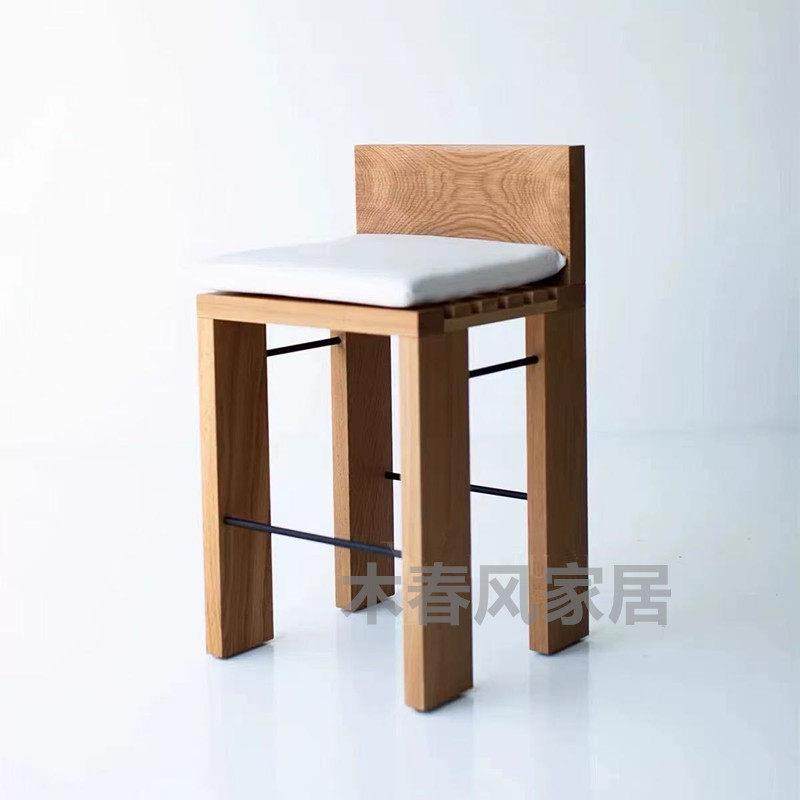 北欧实木高脚凳家用简约现代餐厅吧台椅设计师轻奢风椅子咖啡吧椅,住宅家具,家用高脚椅,淘宝优惠券,粉丝福利购,淘宝优惠卷