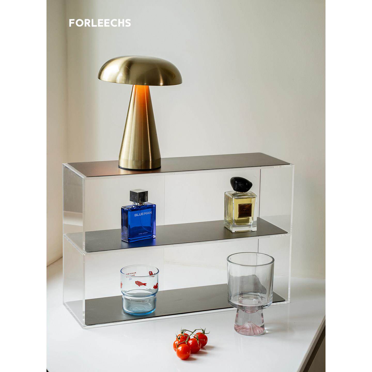 FORLEECHS香水置物架不锈钢置物架压克力桌面置物架杯子香水收纳