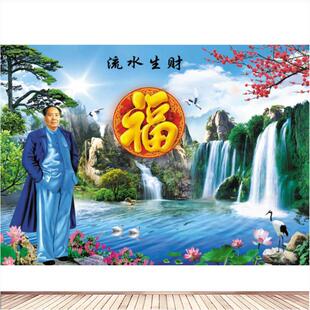 席像正堂大厅中堂布画中堂对联装饰画三联字画客厅装饰