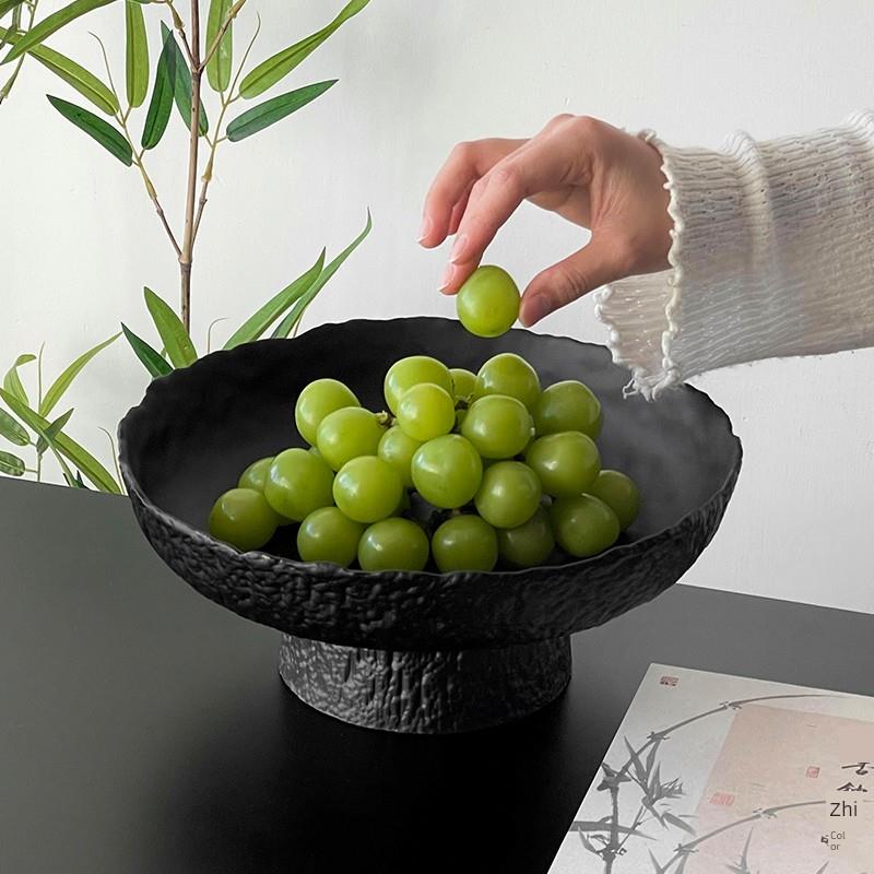 轻奢高脚水果盘新款糖果盘点心盘客厅茶几家用高档茶点干果盘子