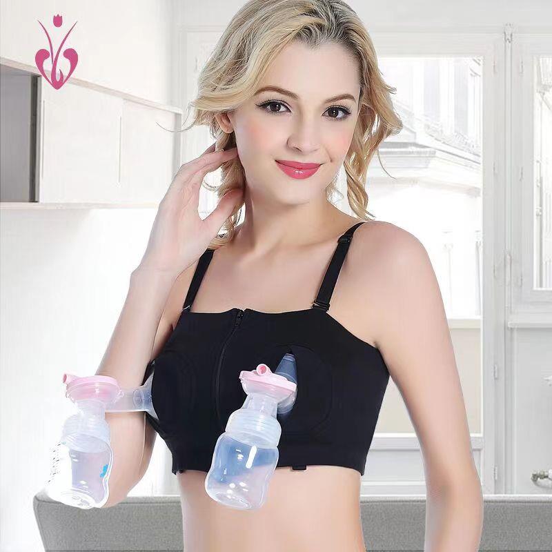 工厂免手扶吸奶内衣吸奶器哺乳期吸乳胸衣薄款哺乳文胸