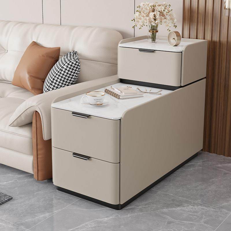 2025新款落地沙发边柜轻奢高级感实木简约时尚移动现代边几侧边柜