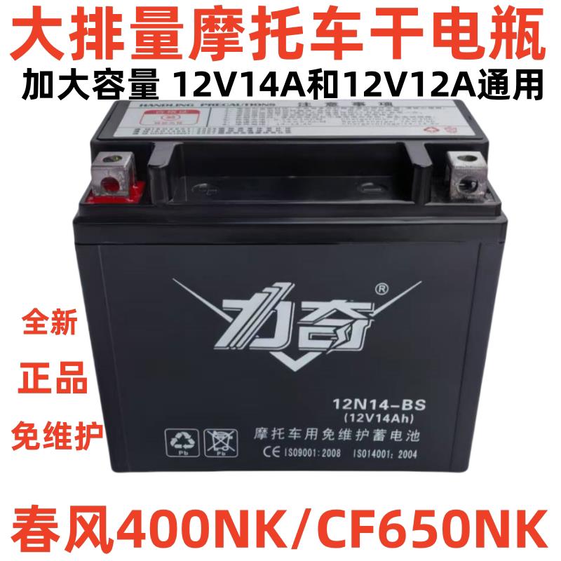 适用于春风动力400NK 650机车电瓶150MK 250 300国宾12V电池
