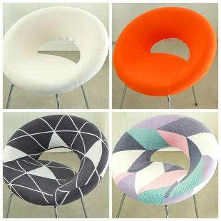 圆形椅子套罩弹力通用2025坐垫弧形镂空靠背太阳月亮化妆凳懒人座