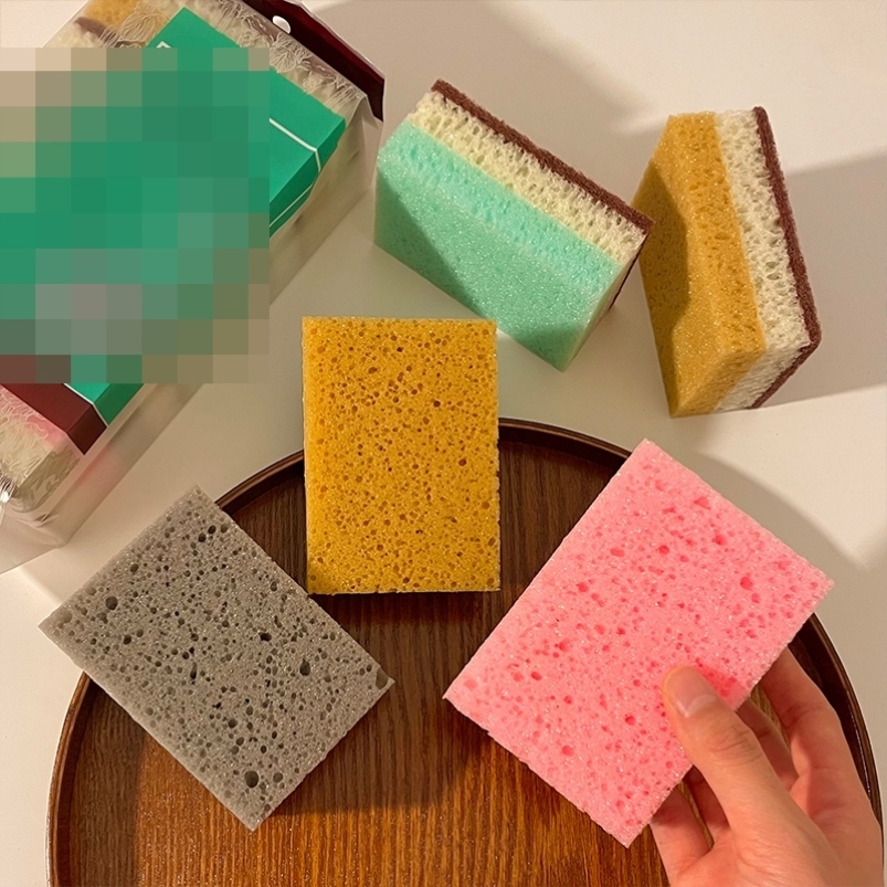 一套5个~双面洗碗海绵擦厨房清洁工具不沾油百洁布刷碗专用魔力擦