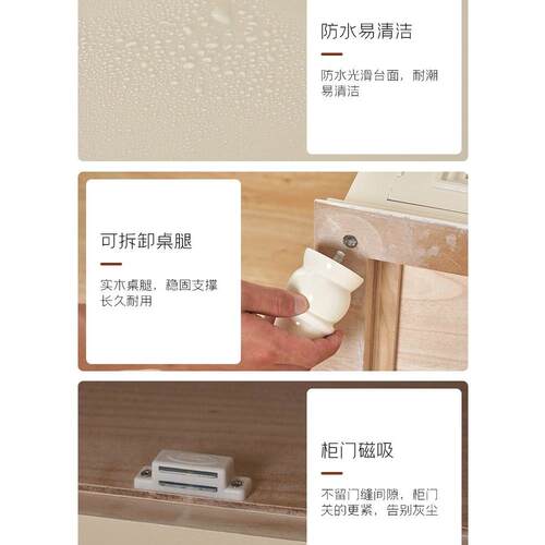 新款直销实木餐边柜现简约藤编储物柜厨房碗柜玄关收纳柜复古茶水