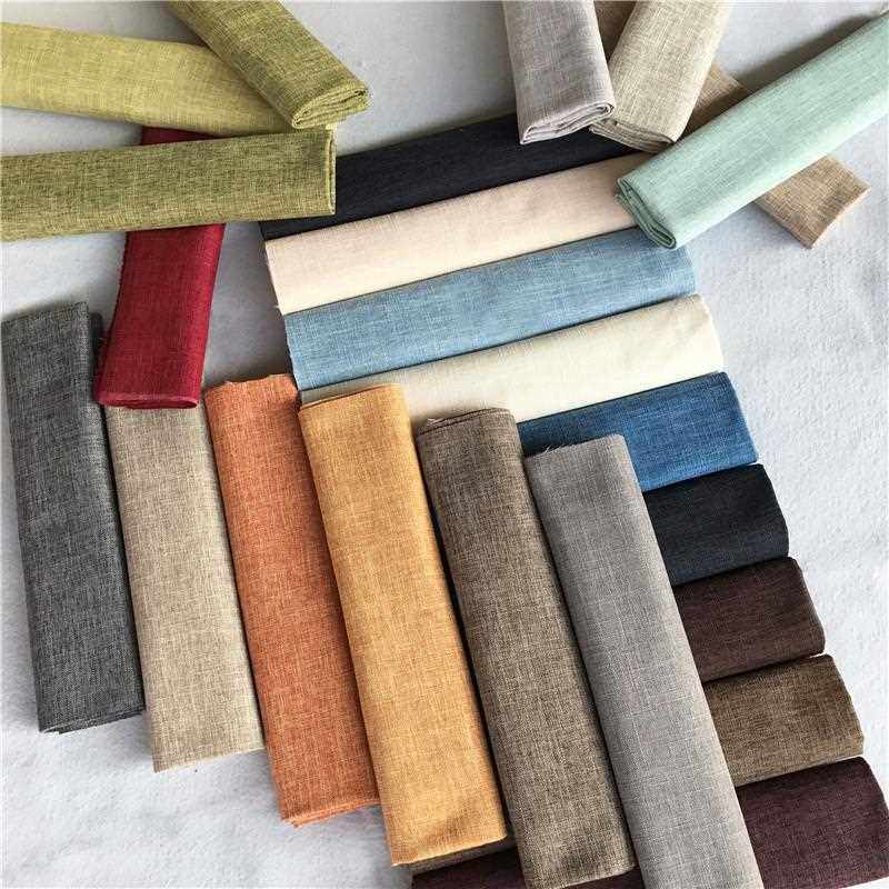 直销新款F200沙发布大肚仿麻布全涤棉麻布料纯色沙发套抱枕布印花