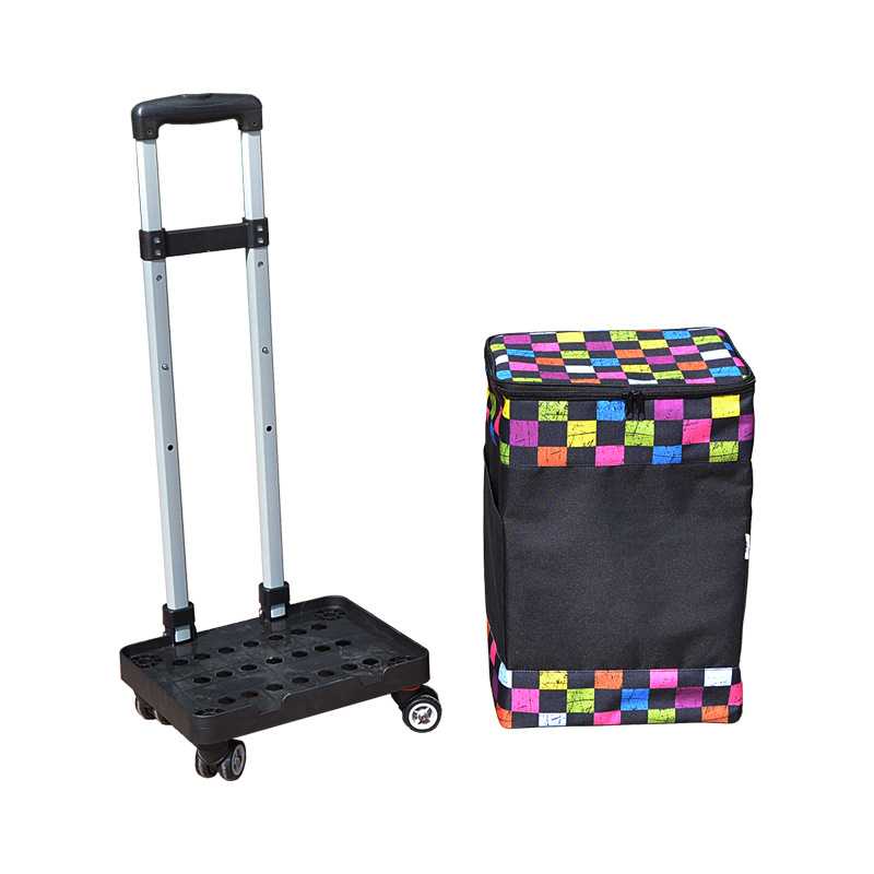 新款直销欧弗逊YY600钢管可伸缩可折叠车架保温冰包购物车买菜车