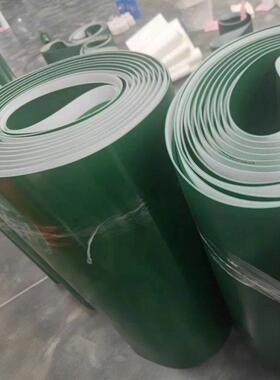 直销新款直供绿色PVC传送带加挡板导条50裙边输送带防滑流水 线提