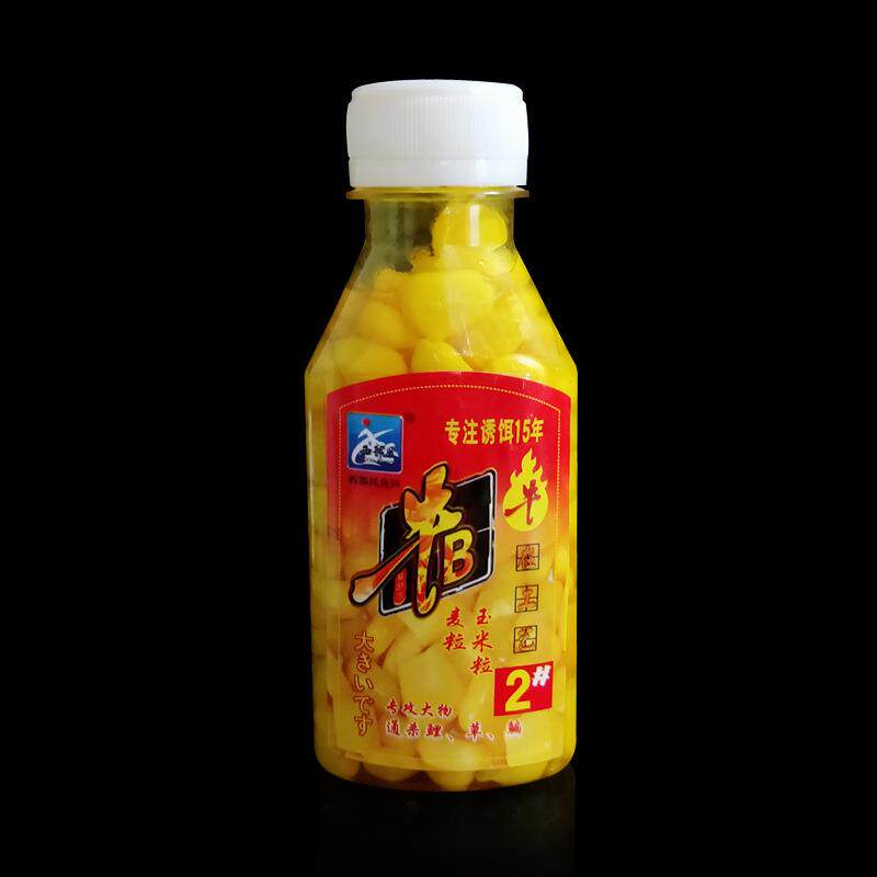 新款直销鱼饵牛B玉米粒2号黑坑野钓鲫鲤草鳊串钩饵料100ml 280/箱