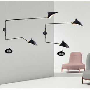 新款直销创意设计师摇臂长臂张牙舞爪工业风民宿蜘蛛摇摆现代铁艺