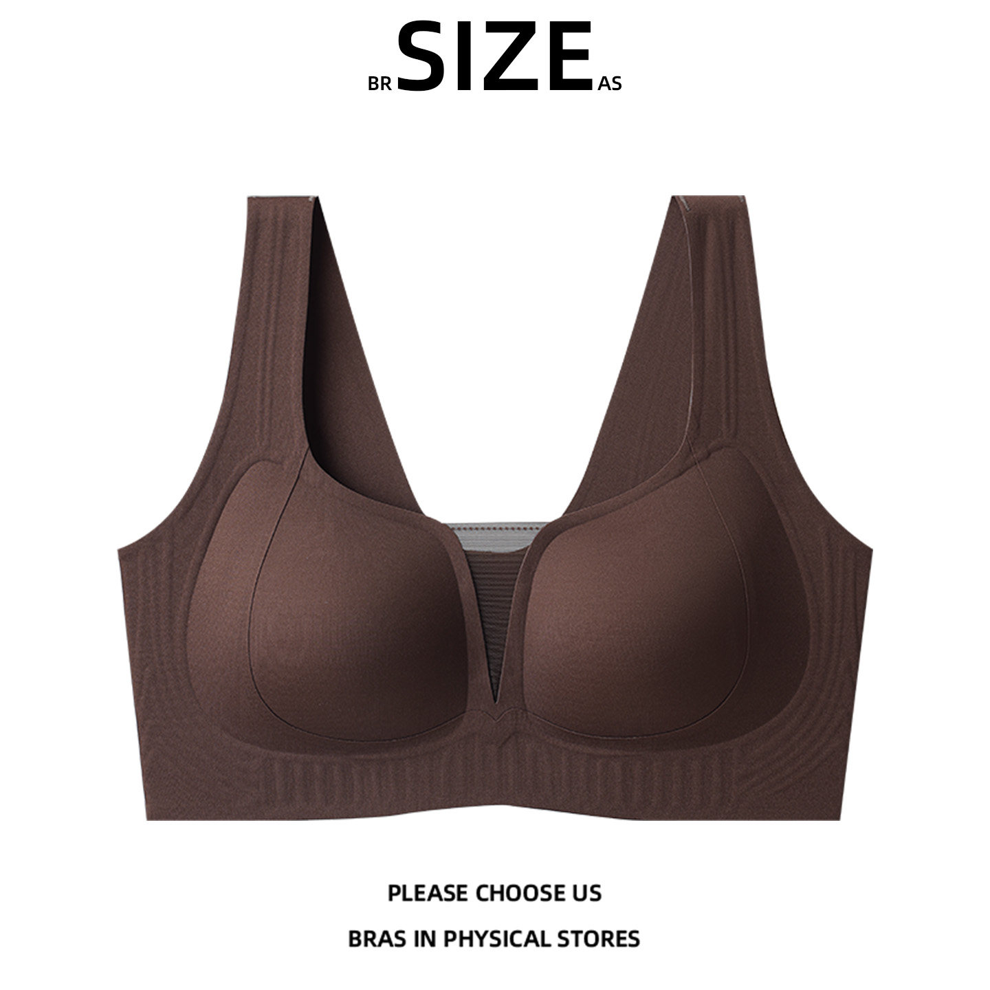 BR SIZE AS文胸罩女大胸显小无痕超舒服薄款广州汕头品牌内衣秋冬