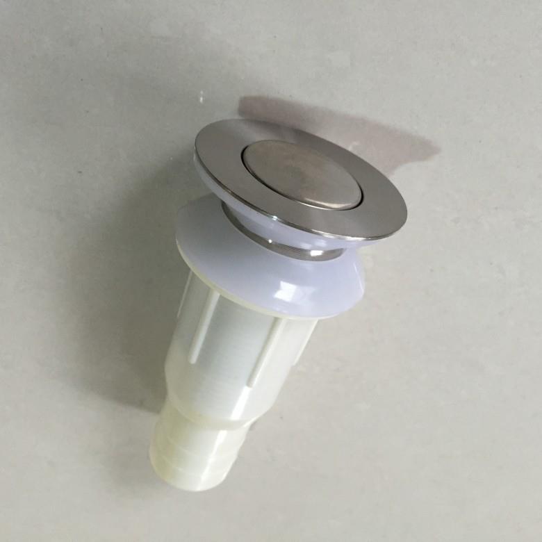 直销新款大量 不锈钢头塑料下水器 面盆翻盖短下水 洗手盆下水器