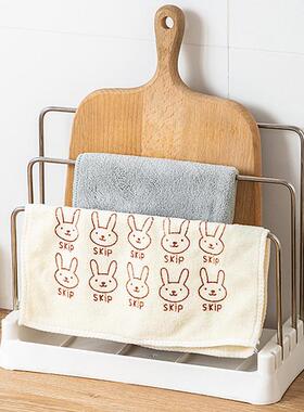 直销新款厨房可调节置物架砧板架刀架一体抹布海绵擦整理架放菜板