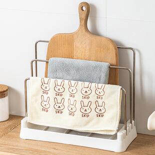 直销新款厨房可调节置物架砧板架刀架一体抹布海绵擦整理架放菜板