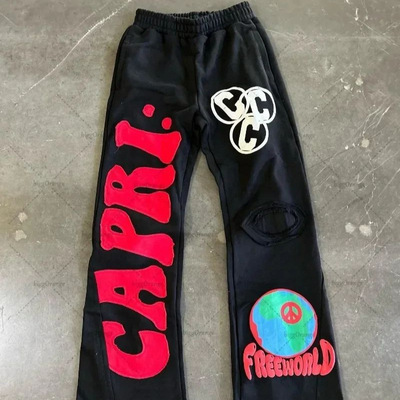 高街长裤美式Hiphop裤子直筒裤男