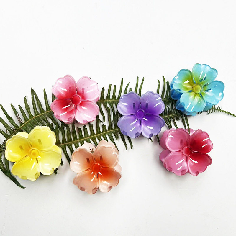 新款小号四瓣花花朵抓夹夏威夷海耳夹