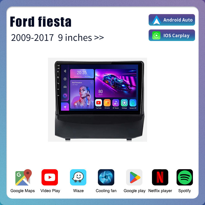 适用于福特嘉年华导航仪fiesta车载显示屏Android auto carplay