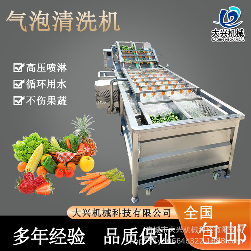 乌梅干高压喷淋清洗机手剥笋气泡清洗机莲藕土豆片清洗漂烫流水线