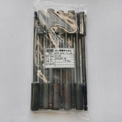 OHMI批咀电批头六角套筒V-17BH10x200SM带磁芯伸缩型1/4起子头