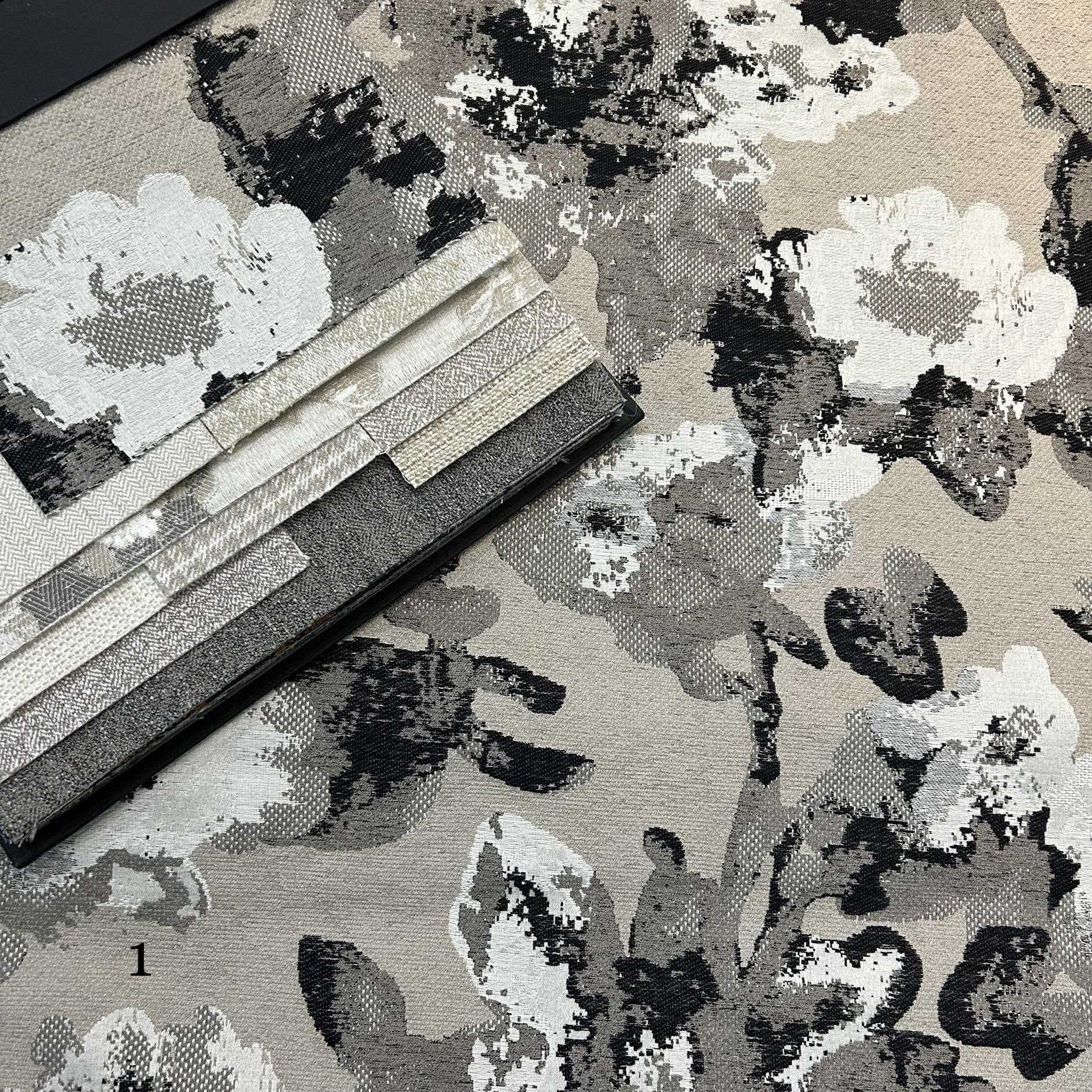 门幅280cm定宽美式复古色织提花窗帘布沙发布料宽幅280cm中古风格